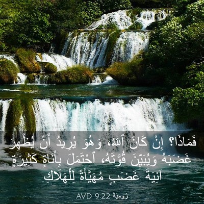 Picture 03 - رُومِيَةَ 9:22 AVD - فَمَاذَا؟ إِنْ كَانَ - Bible Verse Picture