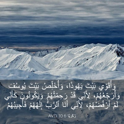 Picture 03 - زَكَريَّا 10:6 AVD - وَأُقَوِّي بَيْتَ - Bible Verse Picture