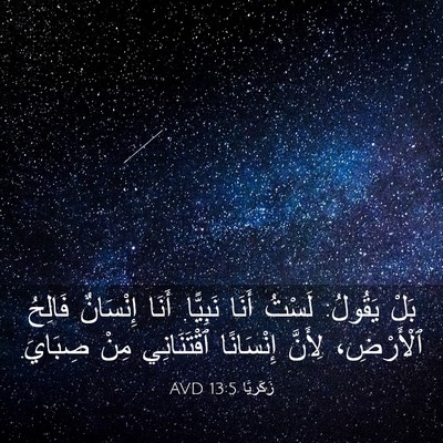 Picture 03 - زَكَريَّا 13:5 AVD - بَلْ يَقُولُ: لَسْتُ أَنَا - Bible Verse Picture