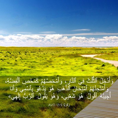 Picture 03 - زَكَريَّا 13:9 AVD - وَأُدْخِلُ ٱلثُّلْثَ فِي - Bible Verse Picture