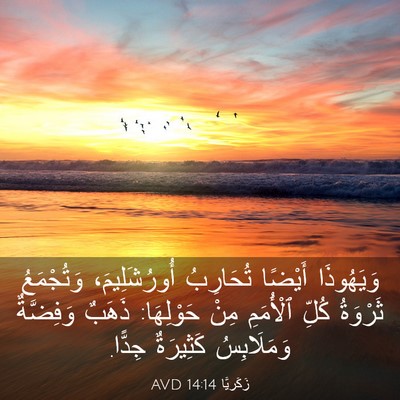 Picture 03 - زَكَريَّا 14:14 AVD - وَيَهُوذَا أَيْضًا - Bible Verse Picture