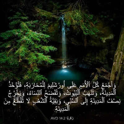 Picture 03 - زَكَريَّا 14:2 AVD - وَأَجْمَعُ كُلَّ - Bible Verse Picture
