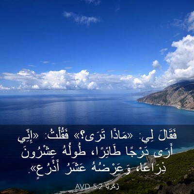 Picture 03 - زَكَريَّا 5:2 AVD - فَقَالَ لِي: «مَاذَا - Bible Verse Picture