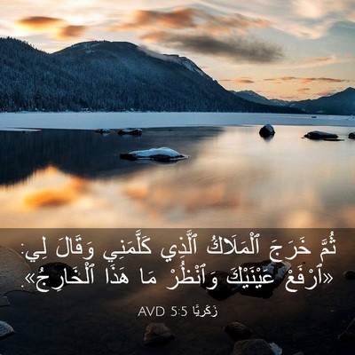 Picture 03 - زَكَريَّا 5:5 AVD - ثُمَّ خَرَجَ ٱلْمَلَاكُ - Bible Verse Picture