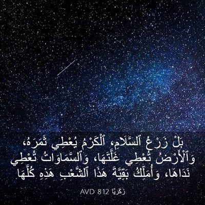 Picture 03 - زَكَريَّا 8:12 AVD - بَلْ زَرْعُ ٱلسَّلَامِ، - Bible Verse Picture