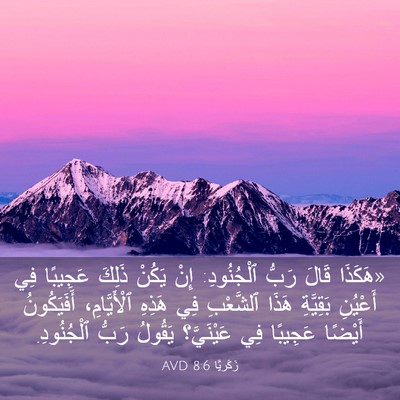 Picture 03 - زَكَريَّا 8:6 AVD - «هَكَذَا قَالَ رَبُّ - Bible Verse Picture