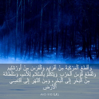 Picture 03 - زَكَريَّا 9:10 AVD - وَأَقْطَعُ ٱلْمَرْكَبَةَ - Bible Verse Picture