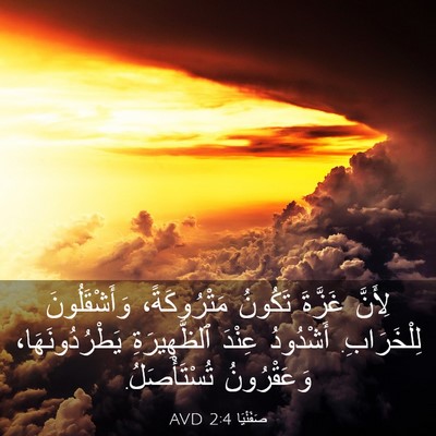 Picture 03 - صَفَنْيَا 2:4 AVD - لِأَنَّ غَزَّةَ تَكُونُ - Bible Verse Picture