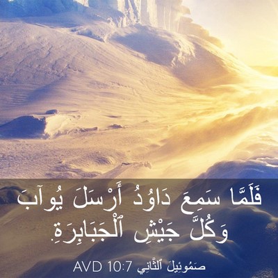 Picture 03 - صَمُوئِيلَ ٱلثَّانِي 10:7 AVD - فَلَمَّا سَمِعَ دَاوُدُ - Bible Verse Picture