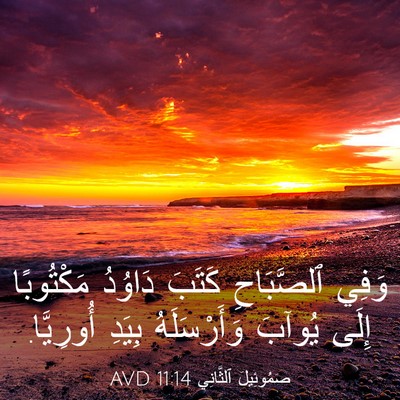 Picture 03 - صَمُوئِيلَ ٱلثَّانِي 11:14 AVD - وَفِي ٱلصَّبَاحِ كَتَبَ - Bible Verse Picture