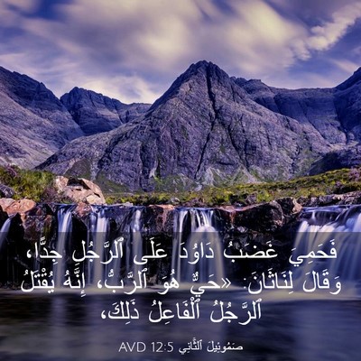 Picture 03 - صَمُوئِيلَ ٱلثَّانِي 12:5 AVD - فَحَمِيَ غَضَبُ دَاوُدَ - Bible Verse Picture