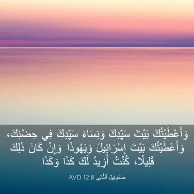 Picture 03 - صَمُوئِيلَ ٱلثَّانِي 12:8 AVD - وَأَعْطَيْتُكَ بَيْتَ - Bible Verse Picture