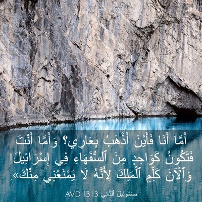 Picture 03 - صَمُوئِيلَ ٱلثَّانِي 13:13 AVD - أَمَّا أَنَا فَأَيْنَ - Bible Verse Picture