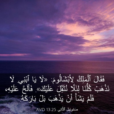 Picture 03 - صَمُوئِيلَ ٱلثَّانِي 13:25 AVD - فَقَالَ ٱلْمَلِكُ - Bible Verse Picture