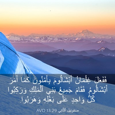 Picture 03 - صَمُوئِيلَ ٱلثَّانِي 13:29 AVD - فَفَعَلَ غِلْمَانُ - Bible Verse Picture