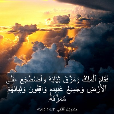 Picture 03 - صَمُوئِيلَ ٱلثَّانِي 13:31 AVD - فَقَامَ ٱلْمَلِكُ - Bible Verse Picture
