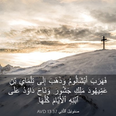 Picture 03 - صَمُوئِيلَ ٱلثَّانِي 13:37 AVD - فَهَرَبَ أَبْشَالُومُ - Bible Verse Picture