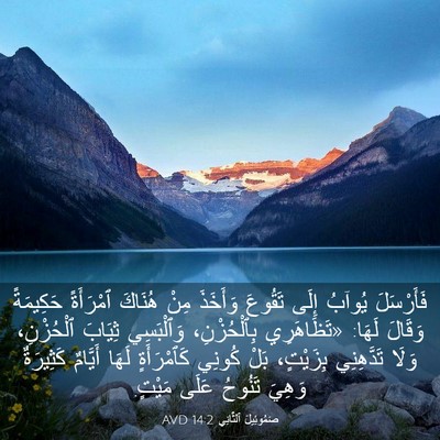 Picture 03 - صَمُوئِيلَ ٱلثَّانِي 14:2 AVD - فَأَرْسَلَ يُوآبُ إِلَى - Bible Verse Picture