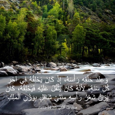 Picture 03 - صَمُوئِيلَ ٱلثَّانِي 14:26 AVD - وَعِنْدَ حَلْقِهِ - Bible Verse Picture