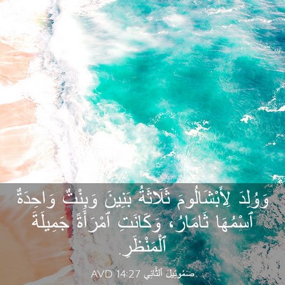 Picture 03 - صَمُوئِيلَ ٱلثَّانِي 14:27 AVD - وَوُلِدَ لِأَبْشَالُومَ - Bible Verse Picture