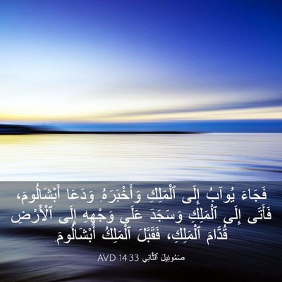 Picture 03 - صَمُوئِيلَ ٱلثَّانِي 14:33 AVD - فَجَاءَ يُوآبُ إِلَى - Bible Verse Picture
