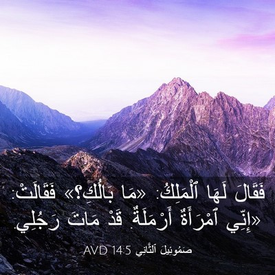 Picture 03 - صَمُوئِيلَ ٱلثَّانِي 14:5 AVD - فَقَالَ لَهَا ٱلْمَلِكُ: - Bible Verse Picture
