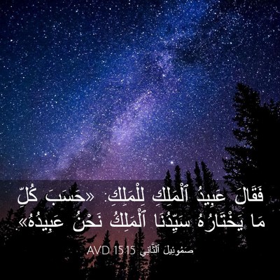 Picture 03 - صَمُوئِيلَ ٱلثَّانِي 15:15 AVD - فَقَالَ عَبِيدُ ٱلْمَلِكِ - Bible Verse Picture
