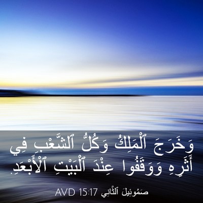 Picture 03 - صَمُوئِيلَ ٱلثَّانِي 15:17 AVD - وَخَرَجَ ٱلْمَلِكُ - Bible Verse Picture