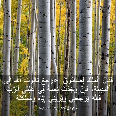 Picture 03 - صَمُوئِيلَ ٱلثَّانِي 15:25 AVD - فَقَالَ ٱلْمَلِكُ - Bible Verse Picture