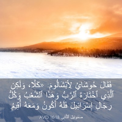 Picture 03 - صَمُوئِيلَ ٱلثَّانِي 16:18 AVD - فَقَالَ حُوشَايُ - Bible Verse Picture