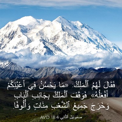 Picture 03 - صَمُوئِيلَ ٱلثَّانِي 18:4 AVD - فَقَالَ لَهُمُ ٱلْمَلِكُ: - Bible Verse Picture