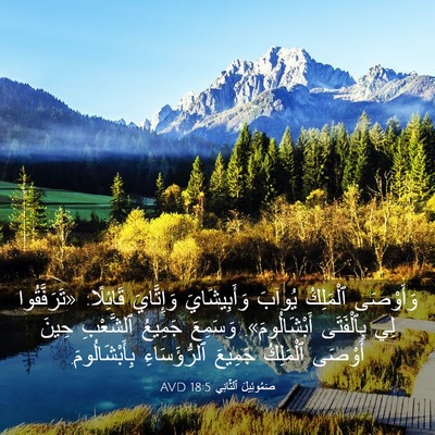 Picture 03 - صَمُوئِيلَ ٱلثَّانِي 18:5 AVD - وَأَوْصَى ٱلْمَلِكُ - Bible Verse Picture