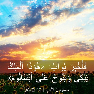 Picture 03 - صَمُوئِيلَ ٱلثَّانِي 19:1 AVD - فَأُخْبِرَ يُوآبُ: - Bible Verse Picture