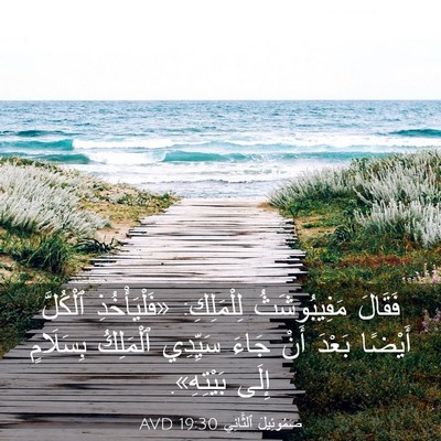 Picture 03 - صَمُوئِيلَ ٱلثَّانِي 19:30 AVD - فَقَالَ مَفِيبُوشَثُ - Bible Verse Picture