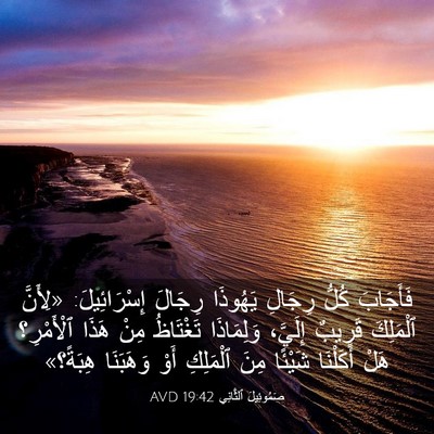 Picture 03 - صَمُوئِيلَ ٱلثَّانِي 19:42 AVD - فَأَجَابَ كُلُّ رِجَالِ - Bible Verse Picture