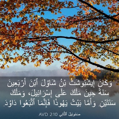 Picture 03 - صَمُوئِيلَ ٱلثَّانِي 2:10 AVD - وَكَانَ إِيشْبُوشَثُ بْنُ - Bible Verse Picture