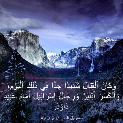 Picture 03 - صَمُوئِيلَ ٱلثَّانِي 2:17 AVD - وَكَانَ ٱلْقِتَالُ - Bible Verse Picture