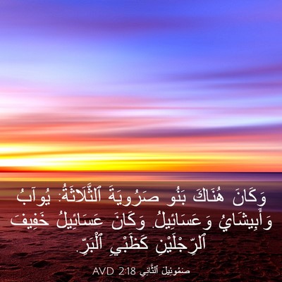 Picture 03 - صَمُوئِيلَ ٱلثَّانِي 2:18 AVD - وَكَانَ هُنَاكَ بَنُو - Bible Verse Picture