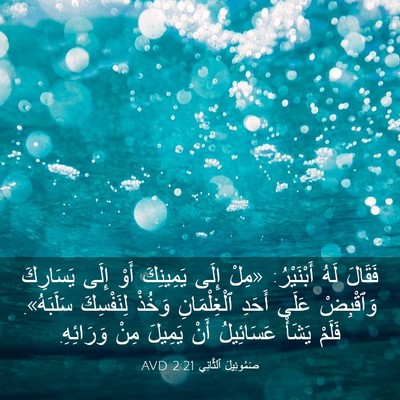 Picture 03 - صَمُوئِيلَ ٱلثَّانِي 2:21 AVD - فَقَالَ لَهُ أَبْنَيْرُ: - Bible Verse Picture