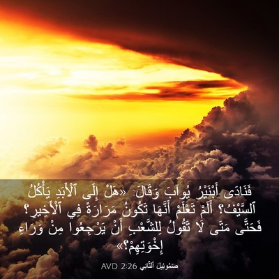 Picture 03 - صَمُوئِيلَ ٱلثَّانِي 2:26 AVD - فَنَادَى أَبْنَيْرُ - Bible Verse Picture