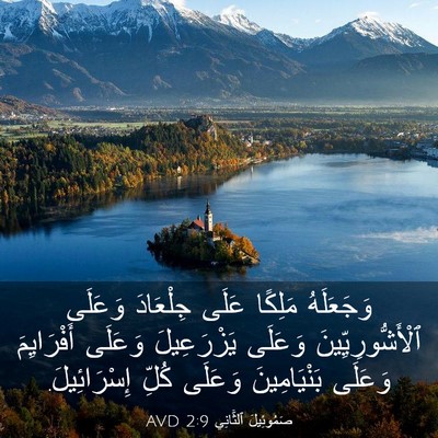 Picture 03 - صَمُوئِيلَ ٱلثَّانِي 2:9 AVD - وَجَعَلَهُ مَلِكًا عَلَى - Bible Verse Picture