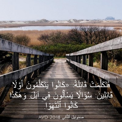 Picture 03 - صَمُوئِيلَ ٱلثَّانِي 20:18 AVD - فَتَكَلَّمَتْ قَائِلَةً: - Bible Verse Picture