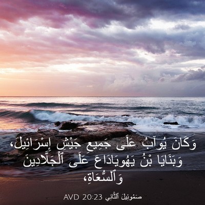 Picture 03 - صَمُوئِيلَ ٱلثَّانِي 20:23 AVD - وَكَانَ يُوآبُ عَلَى - Bible Verse Picture