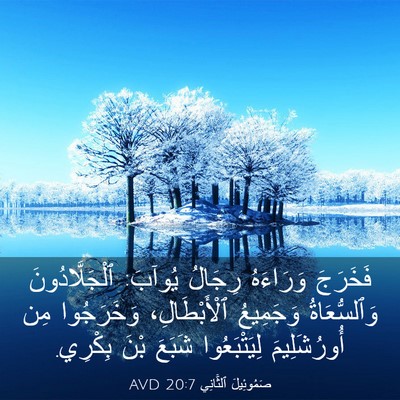 Picture 03 - صَمُوئِيلَ ٱلثَّانِي 20:7 AVD - فَخَرَجَ وَرَاءَهُ - Bible Verse Picture