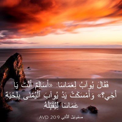 Picture 03 - صَمُوئِيلَ ٱلثَّانِي 20:9 AVD - فَقَالَ يُوآبُ لِعَمَاسَا: - Bible Verse Picture