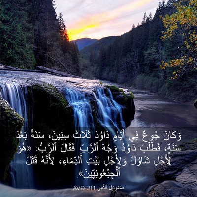 Picture 03 - صَمُوئِيلَ ٱلثَّانِي 21:1 AVD - وَكَانَ جُوعٌ فِي أَيَّامِ - Bible Verse Picture
