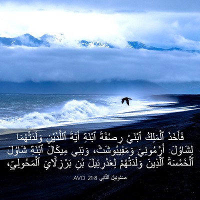 Picture 03 - صَمُوئِيلَ ٱلثَّانِي 21:8 AVD - فَأَخَذَ ٱلْمَلِكُ - Bible Verse Picture
