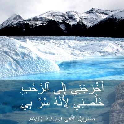 Picture 03 - صَمُوئِيلَ ٱلثَّانِي 22:20 AVD - أَخْرَجَنِي إِلَى - Bible Verse Picture