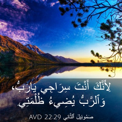 Picture 03 - صَمُوئِيلَ ٱلثَّانِي 22:29 AVD - لِأَنَّكَ أَنْتَ سِرَاجِي - Bible Verse Picture
