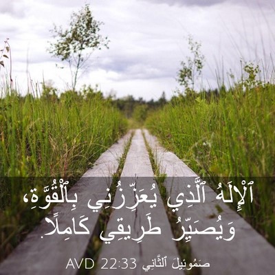 Picture 03 - صَمُوئِيلَ ٱلثَّانِي 22:33 AVD - ٱلْإِلَهُ ٱلَّذِي - Bible Verse Picture